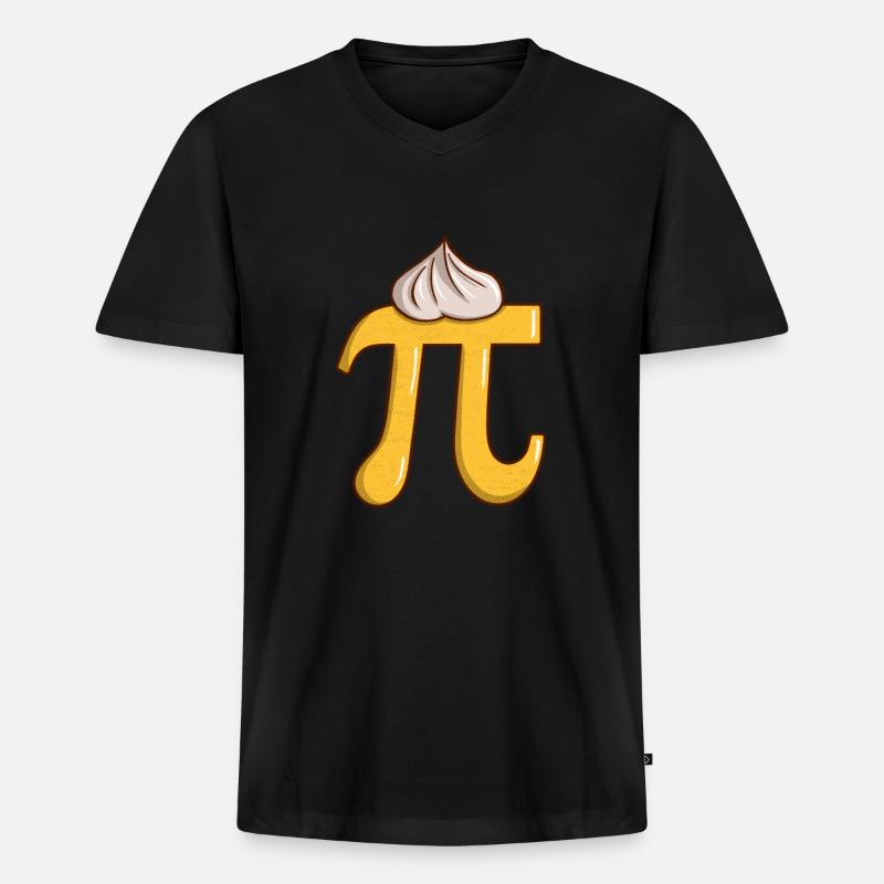 Zitronenbaiser Pi - Lustiger Mathelehrer zum - Männer Premium Bio T-Shirt mit V-Ausschnitt - Schwarz