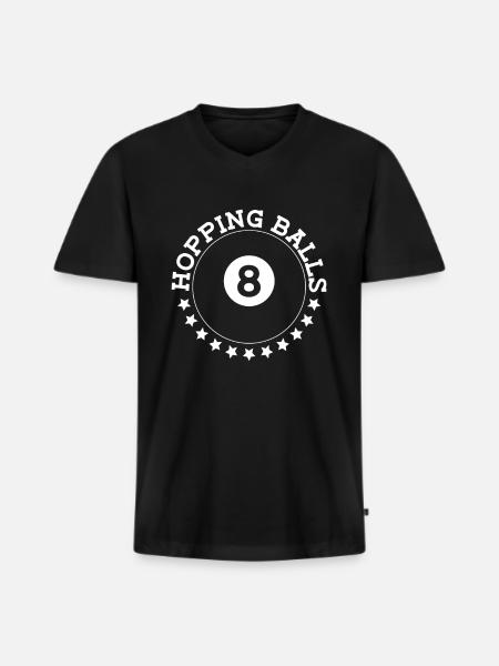 Bouncing Balls - Funny Billiards - Men's Premium Organic T-shirt with V-neck - black