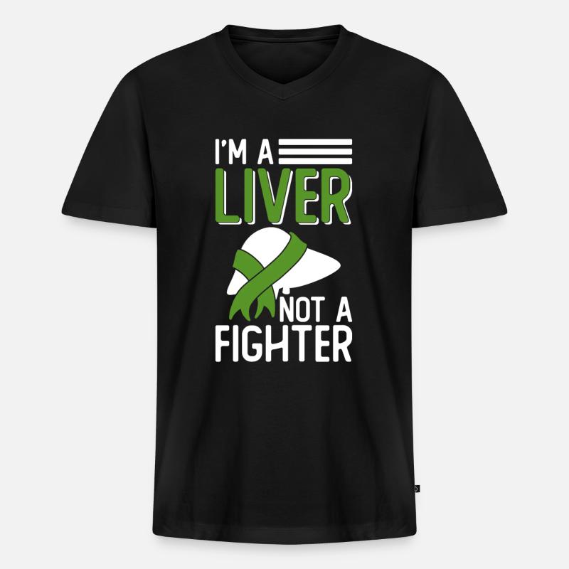 Organspender Leber Organtransplantation - Männer Premium Bio T-Shirt mit V-Ausschnitt - Schwarz