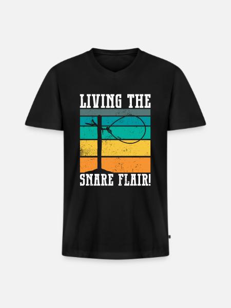 Animal Wire Snare - Men's Premium Organic T-shirt with V-neck - black
