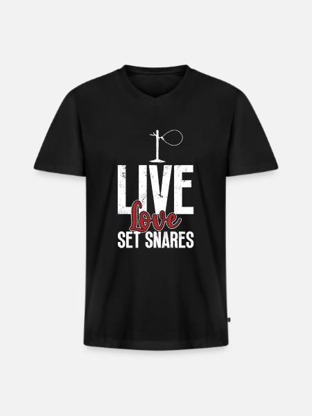 Animal Wire Snare - Men's Premium Organic T-shirt with V-neck - black