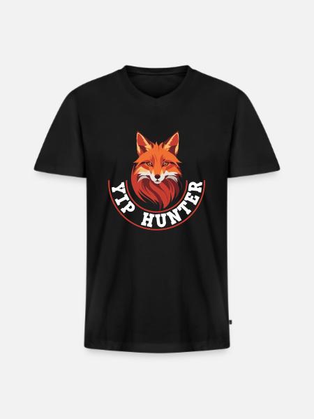 Fuchsjagd Geschenke - Männer Premium Bio T-Shirt mit V-Ausschnitt - Schwarz