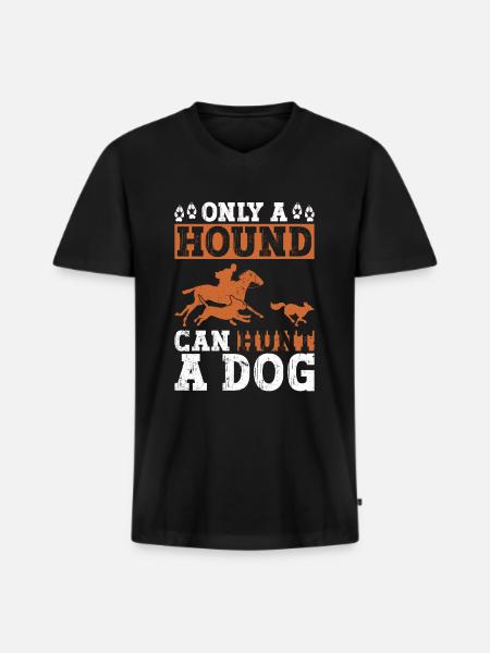 Fuchsjagd Geschenke Jagdhund - Männer Premium Bio T-Shirt mit V-Ausschnitt - Schwarz