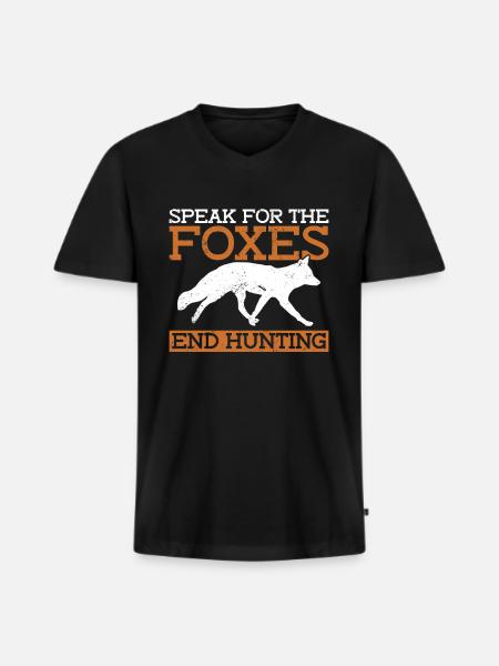 Anti-fox hunting accessories - Men's Premium Organic T-shirt with V-neck - black
