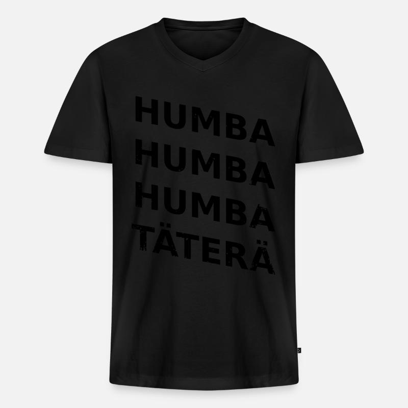 humba humba täterä vector - Männer Premium Bio T-Shirt mit V-Ausschnitt - Schwarz