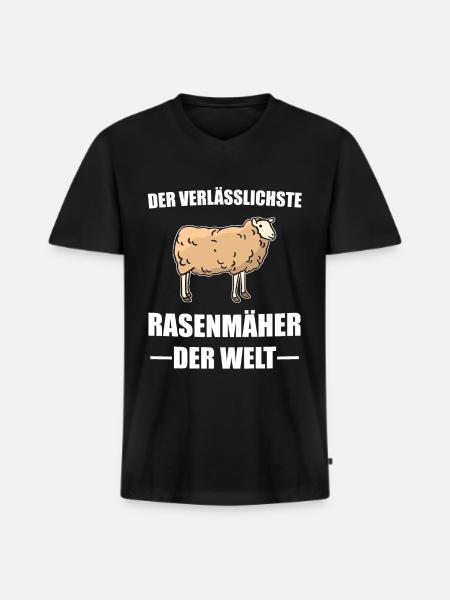 Schaf Schafe Schäfer Geschenk - Männer Premium Bio T-Shirt mit V-Ausschnitt - Schwarz
