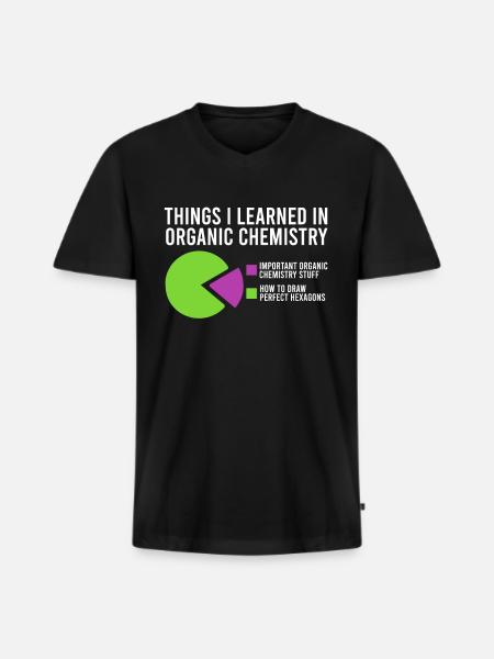 Chemistry chemist science gift - Men's Premium Organic T-shirt with V-neck - black