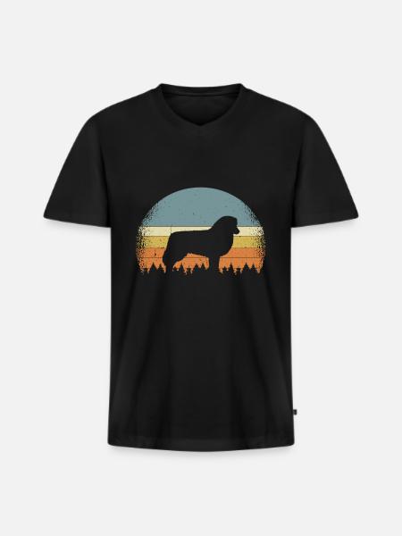 Australian Shepherd australischer Schäferhund - Men's Premium Organic T-shirt with V-neck - black