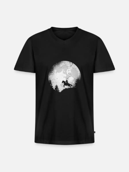 Pferd - Men's Premium Organic T-shirt with V-neck - black