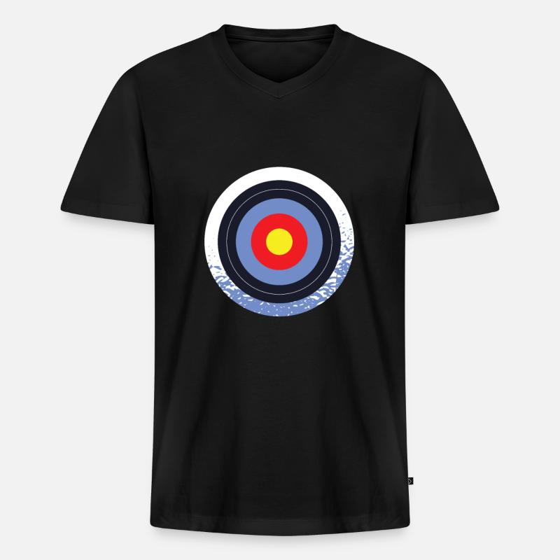 Bogenschießen Bogenschiessen Bogensport - Männer Premium Bio T-Shirt mit V-Ausschnitt - Schwarz