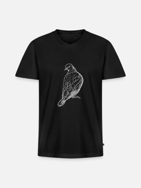 Pigeon Pigeons Pigeon Fanciers - Men's Premium Organic T-shirt with V-neck - black