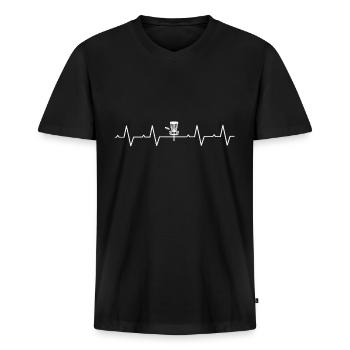 Disc Golf Flugscheibe Discgolfer Geschenk Discgolf - Männer Premium Bio T-Shirt mit V-Ausschnitt - Schwarz - Vorne - Nico (187cm)