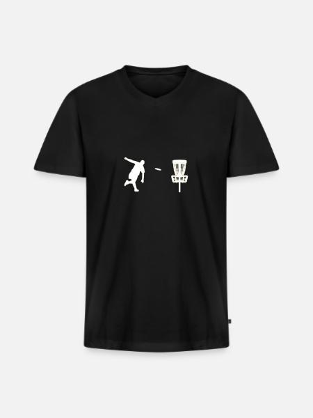 Disc Golf Flugscheibe Discgolfer Geschenk - Männer Premium Bio T-Shirt mit V-Ausschnitt - Schwarz