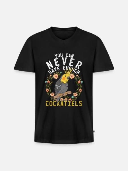 Pet Bird Lover Gift Cockatiel - Men's Premium Organic T-shirt with V-neck - black