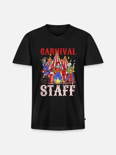 Karneval Cirkus Artist Klovn Gave Cirkus - Premium økologisk T-shirt med V-hals til mænd - sort