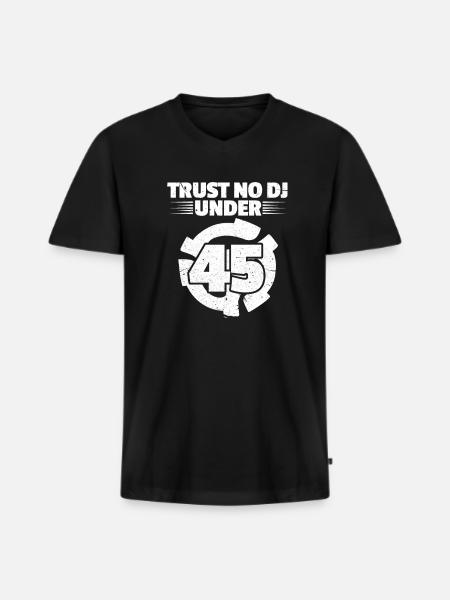DJ - Men's Premium Organic T-shirt with V-neck - black