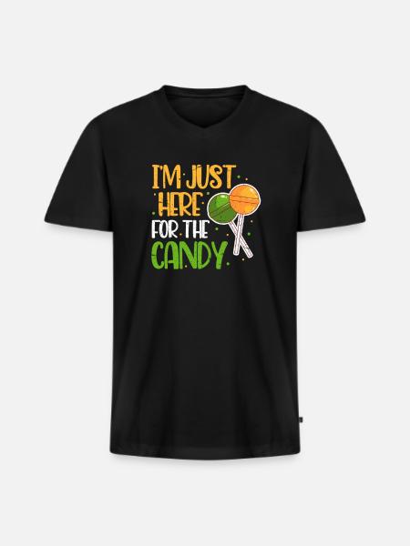 Halloween sweets Lolli sweet sour - Men's Premium Organic T-shirt with V-neck - black