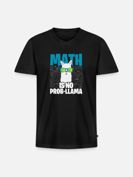 maths - Men's Premium Organic T-shirt with V-neck - black