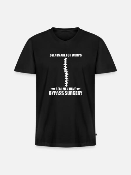 Operation bypass - Men's Premium Organic T-shirt with V-neck - black
