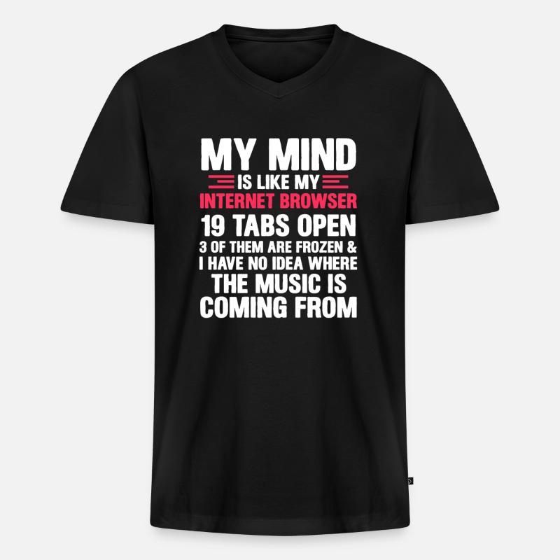 Internet - Männer Premium Bio T-Shirt mit V-Ausschnitt - Schwarz