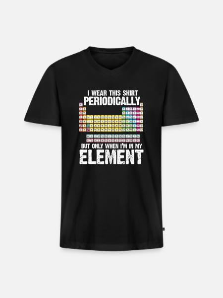 periodic system - Men's Premium Organic T-shirt with V-neck - black