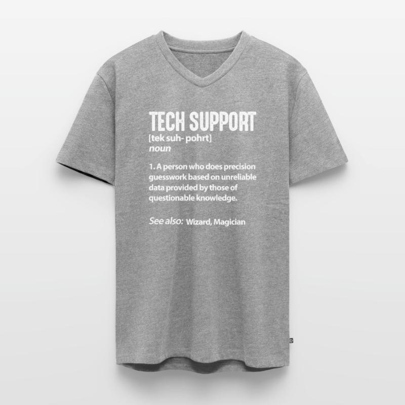 Technischer Support Computer IT Programmierer Männer Premium Bio T-Shirt mit V-Ausschnitt