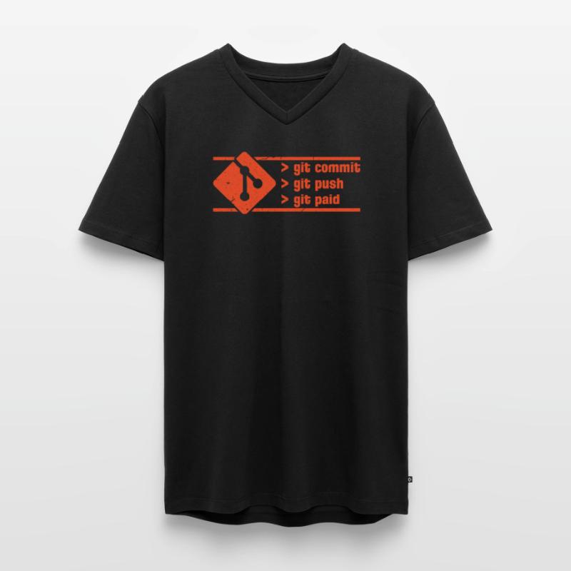 Programmeur codeur cadeau code informatique T-shirt encolure en V Premium bio Homme