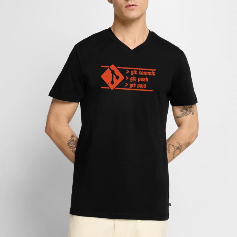 Programmeur codeur cadeau code informatique T-shirt encolure en V Premium bio Homme