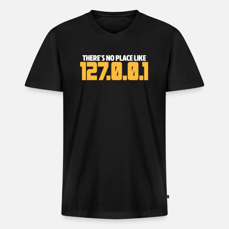 Programmierer - Männer Premium Bio T-Shirt mit V-Ausschnitt - Schwarz