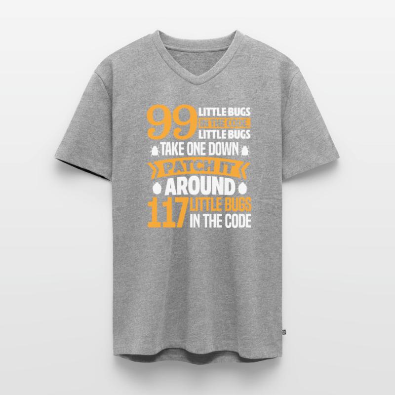 Programmeur code cadeau codeur informatique T-shirt encolure en V Premium bio Homme