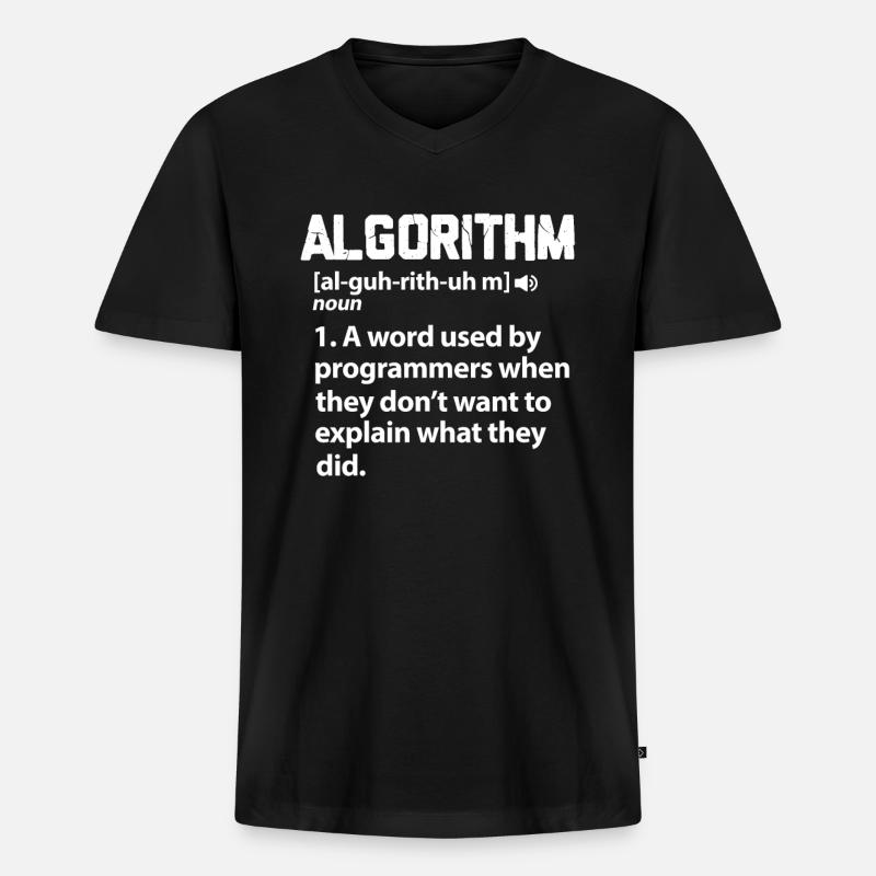 Programmierer - Männer Premium Bio T-Shirt mit V-Ausschnitt - Schwarz