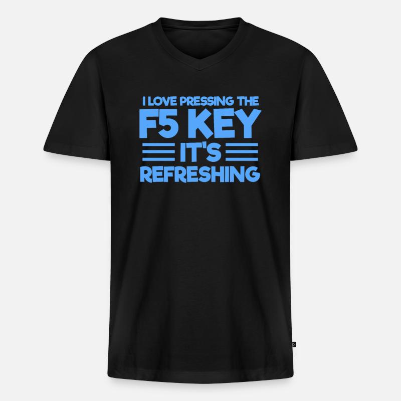 Programmierer - Männer Premium Bio T-Shirt mit V-Ausschnitt - Schwarz