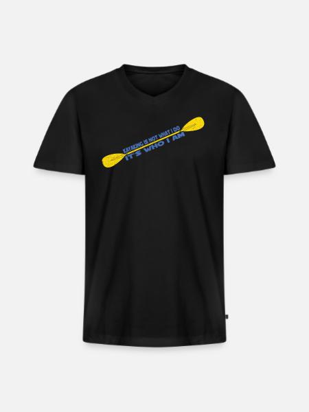 Kayaking Tshirt Kayak - Men's Premium Organic T-shirt with V-neck - black