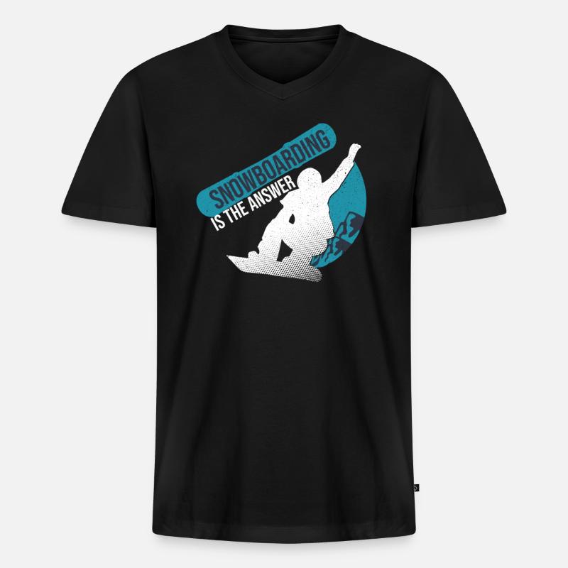snowboard snowboard - Männer Premium Bio T-Shirt mit V-Ausschnitt - Schwarz