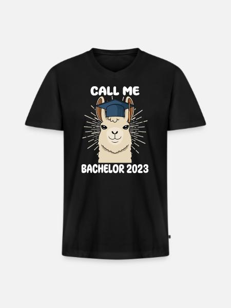 Appelez-moi Bachelor 2023 - T-shirt encolure en V Premium bio Homme - noir