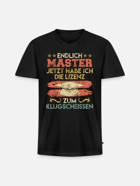 Enfin Master maintenant smart-shitting Master - T-shirt encolure en V Premium bio Homme - noir
