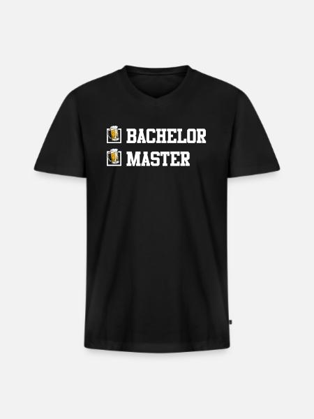Baccalauréat complété Master - T-shirt encolure en V Premium bio Homme - noir