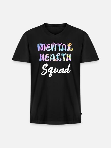 Diversiteit in bewustzijn van geestelijke gezondheid - Mannen Premium Bio T-shirt met V-hals - zwart