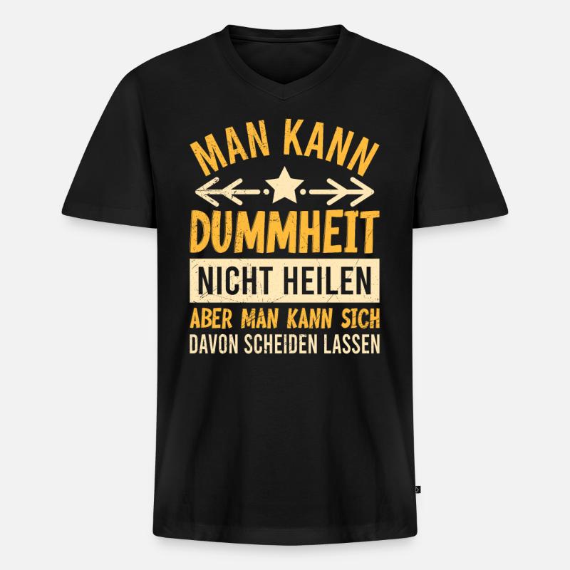 Scheidungsparty cooler Ex Mann Scheidung - Männer Premium Bio T-Shirt mit V-Ausschnitt - Schwarz