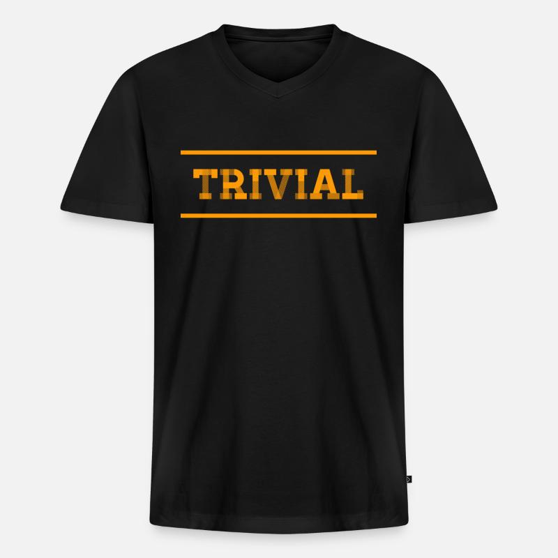 das ist simpel - Männer Premium Bio T-Shirt mit V-Ausschnitt - Schwarz