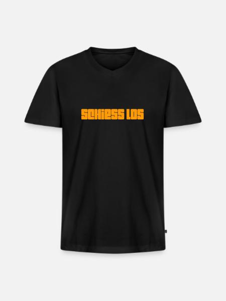 leg los - Männer Premium Bio T-Shirt mit V-Ausschnitt - Schwarz