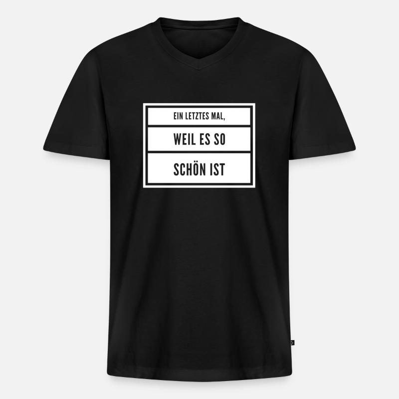 ein aller letztes mal - Männer Premium Bio T-Shirt mit V-Ausschnitt - Schwarz