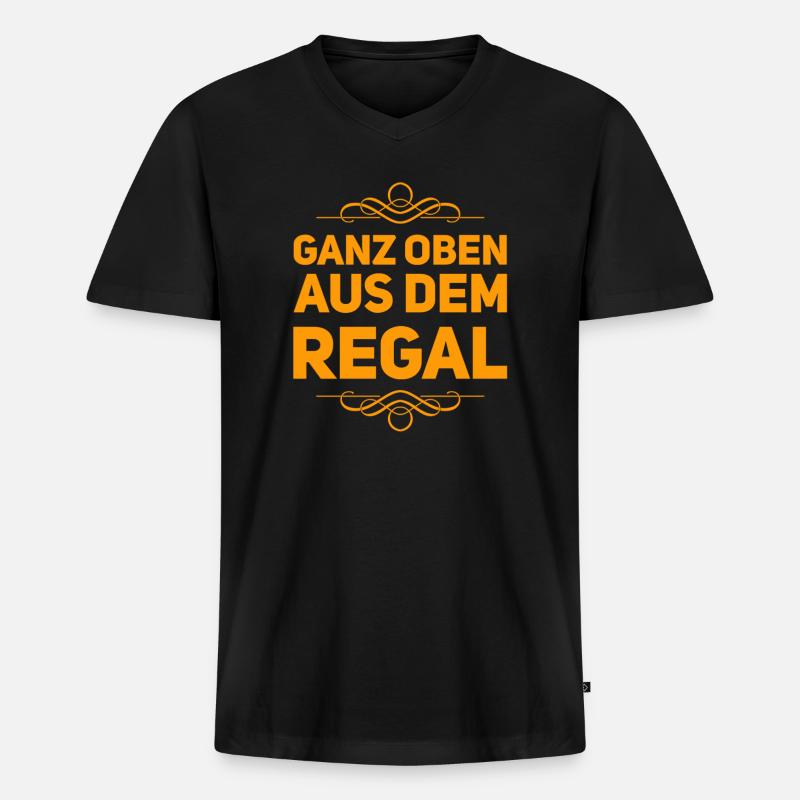 einfach genial - Männer Premium Bio T-Shirt mit V-Ausschnitt - Schwarz