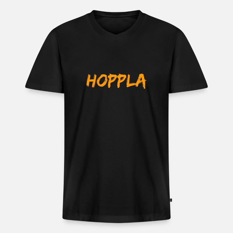das passierte ausversehen - Männer Premium Bio T-Shirt mit V-Ausschnitt - Schwarz