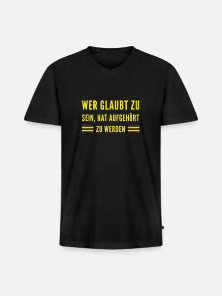 become someone - Men's Premium Organic T-shirt with V-neck - black
