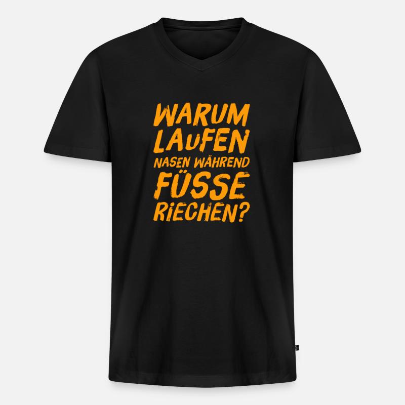 warum ist das so? - Männer Premium Bio T-Shirt mit V-Ausschnitt - Schwarz