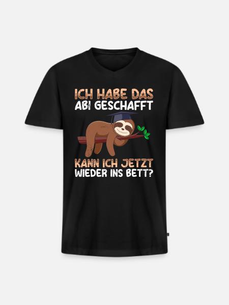 High school kandidater er uddannet fra High School Funny - Premium økologisk T-shirt med V-hals til mænd - sort