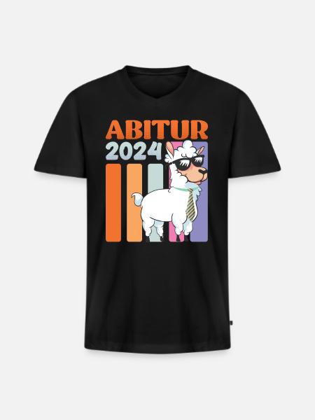 High School Diploma 2024 Llama High School Graduates Graduation - Men's Premium Organic T-shirt with V-neck - black