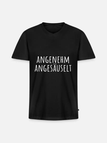 angenehm angesäuselt - Männer Premium Bio T-Shirt mit V-Ausschnitt - Schwarz