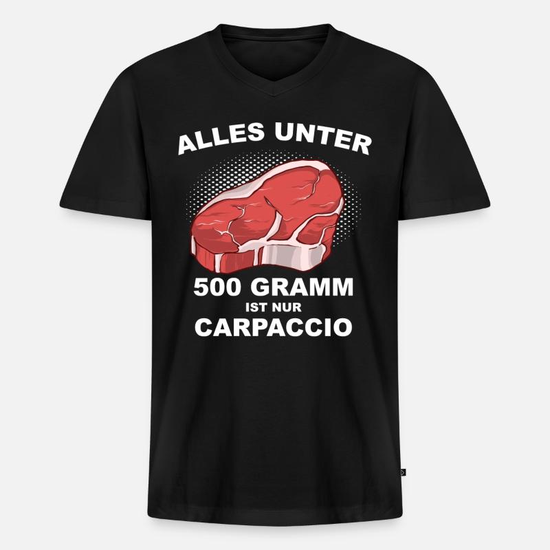 Grillen Lustiger Spruch - Männer Premium Bio T-Shirt mit V-Ausschnitt - Schwarz